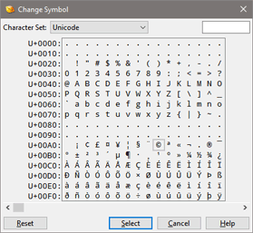 010 Editor Manual Character Set Options